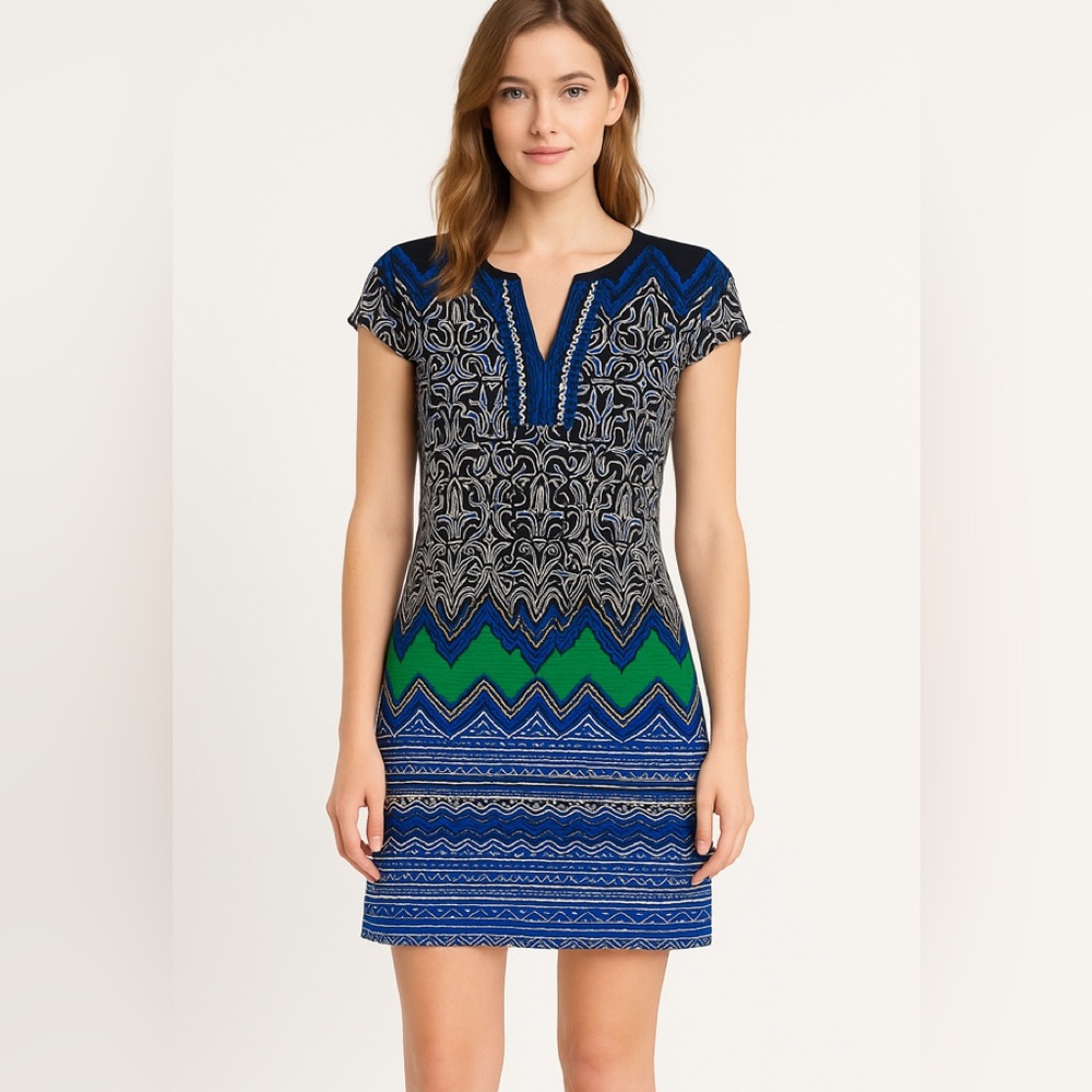 Laundry by Shelli Segal Geometric Print Shift Dress - Size M